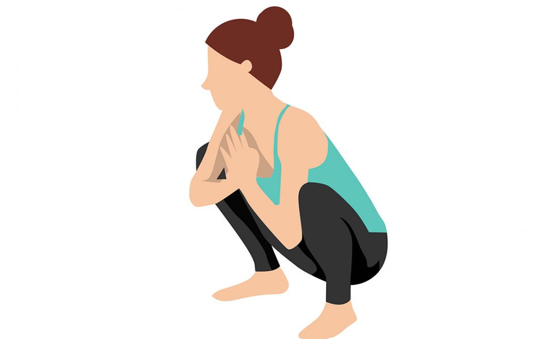 Yoga-Übung: Die Hocke