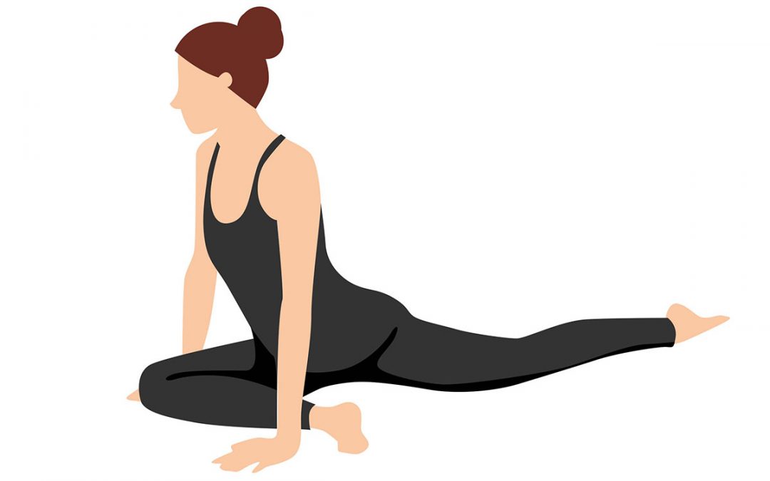 Yoga-Übung: Der Schwan